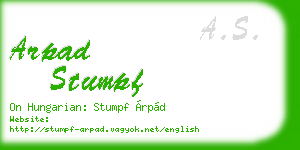 arpad stumpf business card