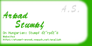 arpad stumpf business card